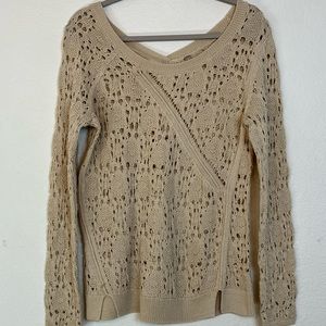 Knitted & Knotted Woman’s Crochet Pullover Top size Medium
